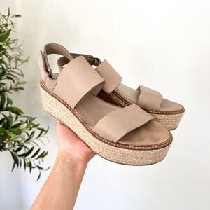 Vince Tan Wedge Sandals